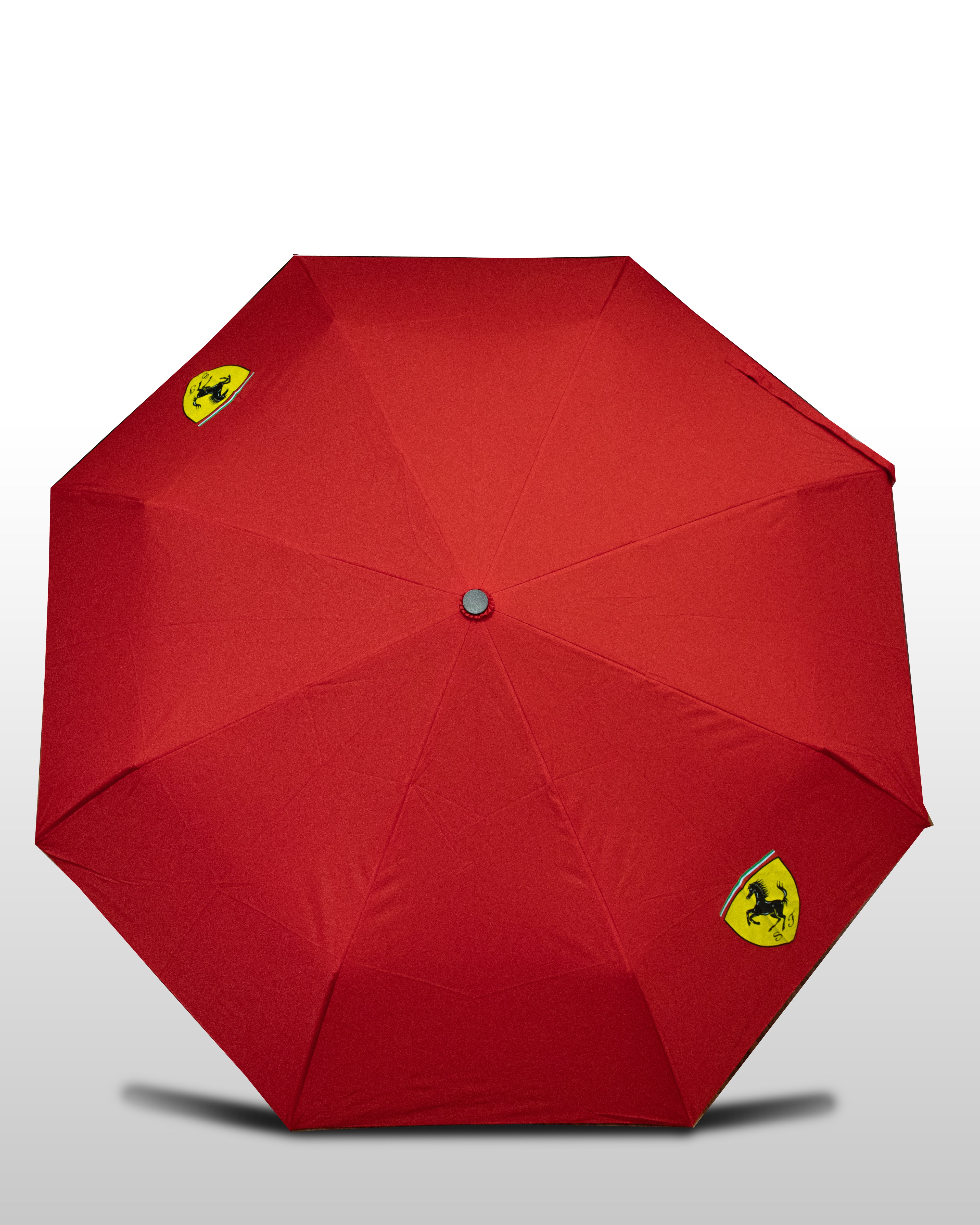 ferrari patio umbrella Official Compact Red Checkered Trackside Gear Designed for fans who demand both performance and sophistication Scuderia Ferrari Compact Foldable Umbrella