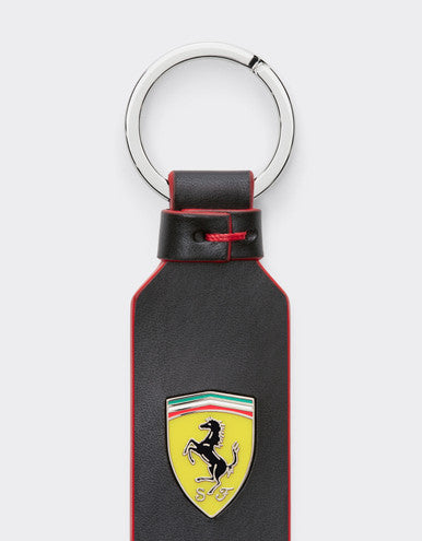 Essential leather Keyring W/ logo