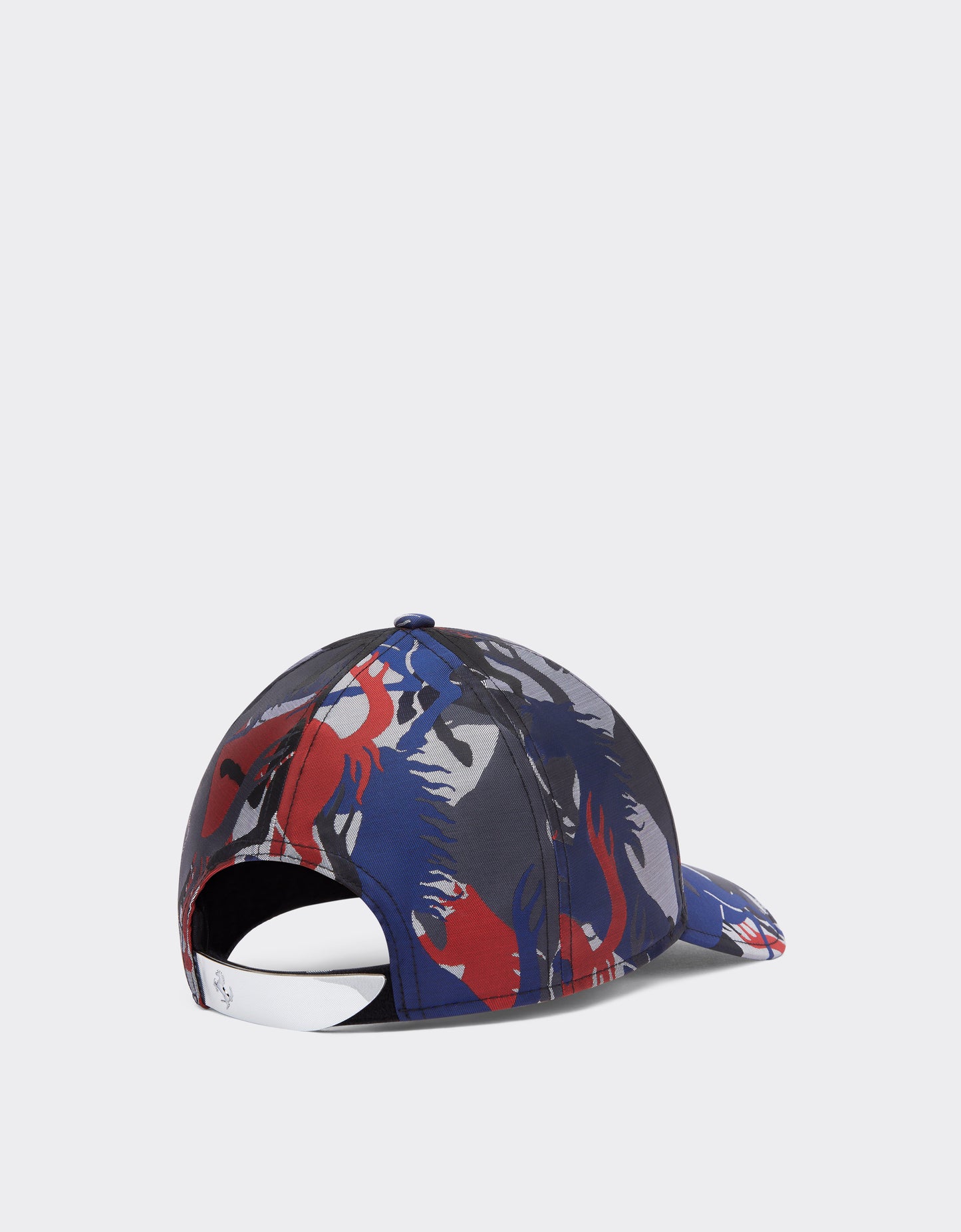 PRANCING HORSE CAMO BASEBALL CAP (RED/BLUE)