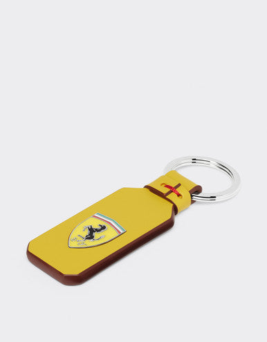 Essential leather Keyring W/ logo