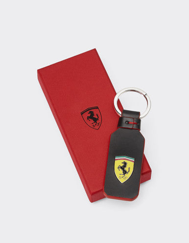 Essential leather Keyring W/ logo