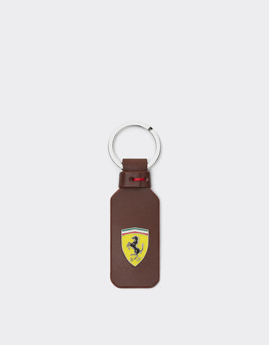 Essential leather Keyring W/ logo