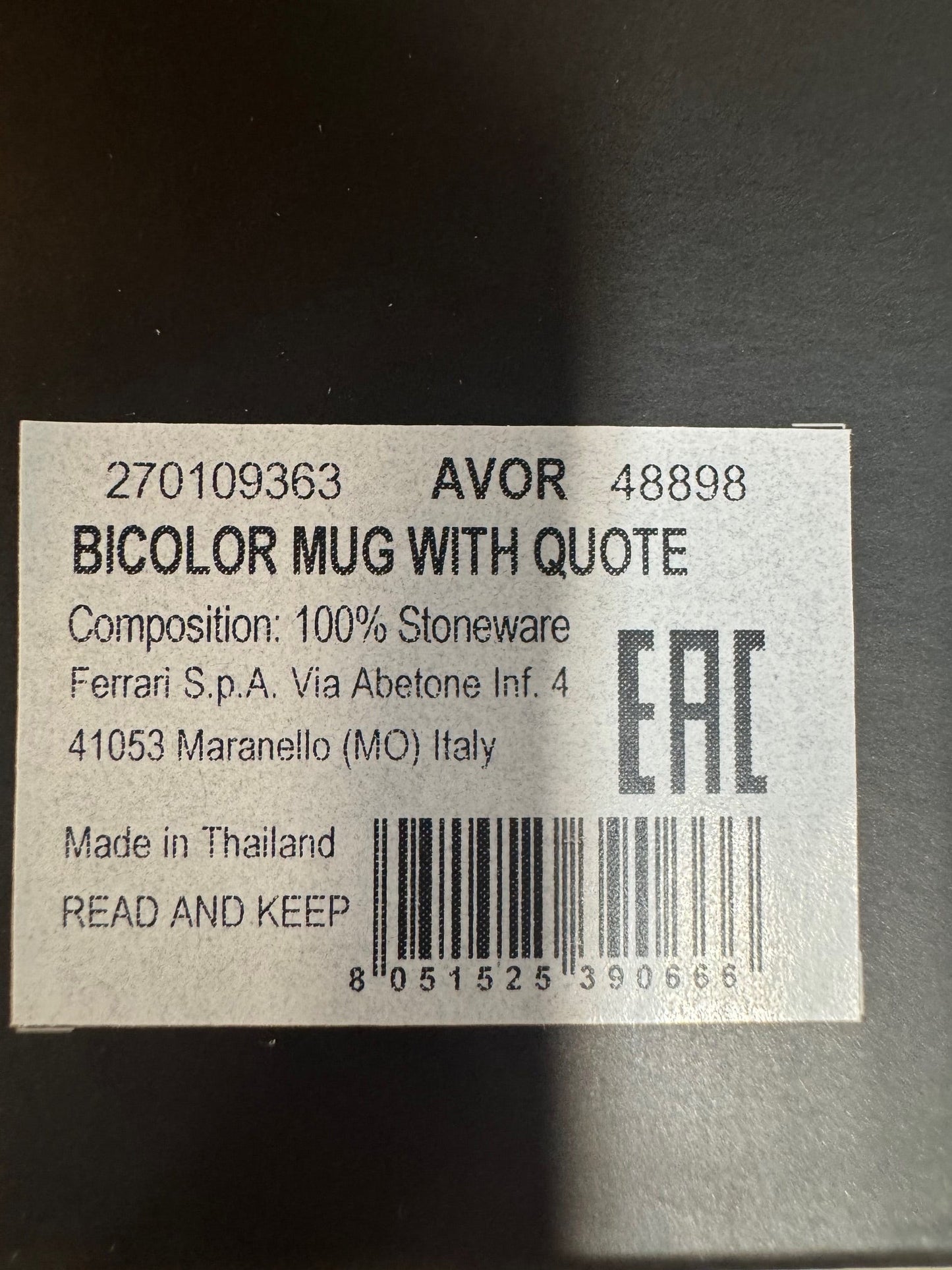 Bi-color mug with Quote
