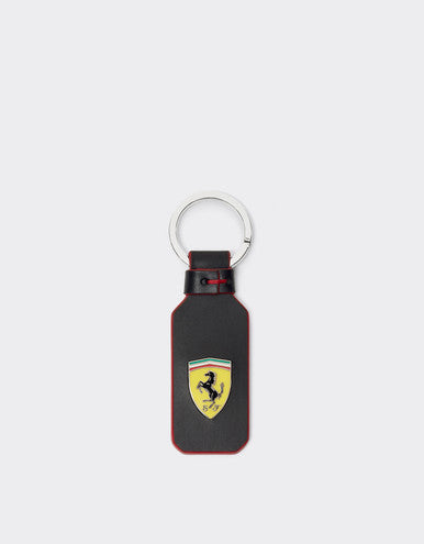 Essential leather Keyring W/ logo