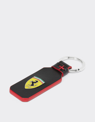 Essential leather Keyring W/ logo