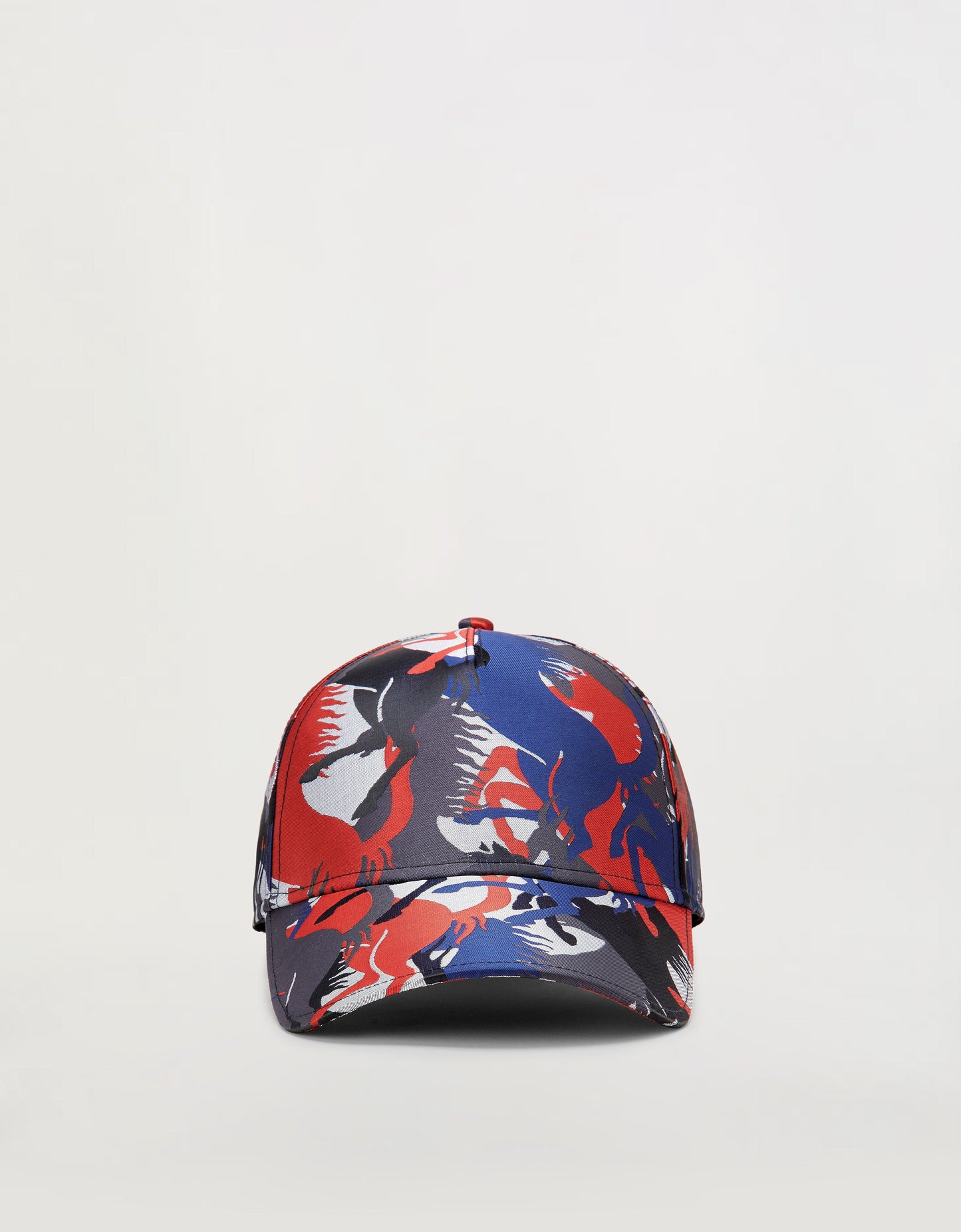 PRANCING HORSE CAMO BASEBALL CAP (RED/BLUE)